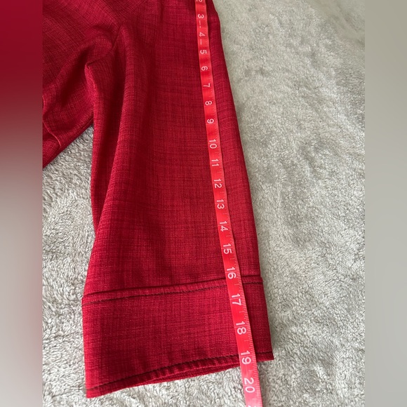 NWOT Anna Maxwell Red Textured Jacket w/ Wooden Buttons Plus Size 16WP - Picture 15 of 16